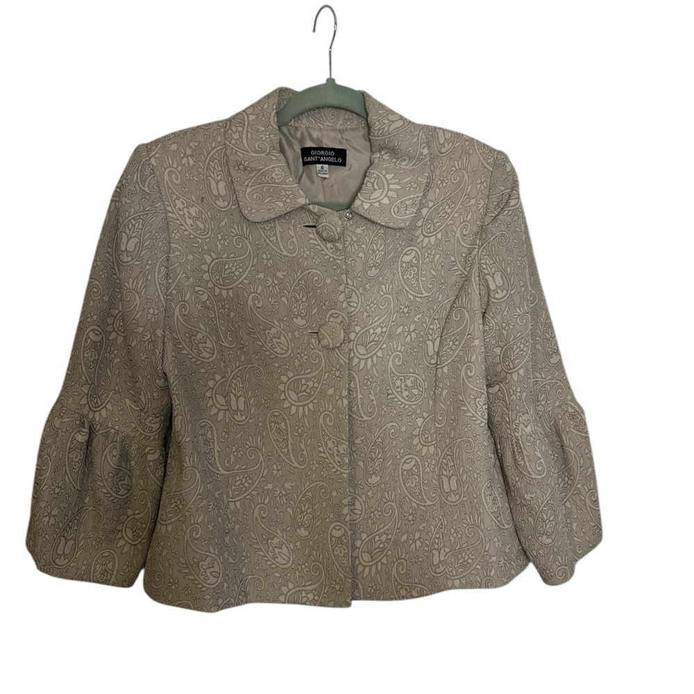 Charter Club Beige Paisley Women's Jacket